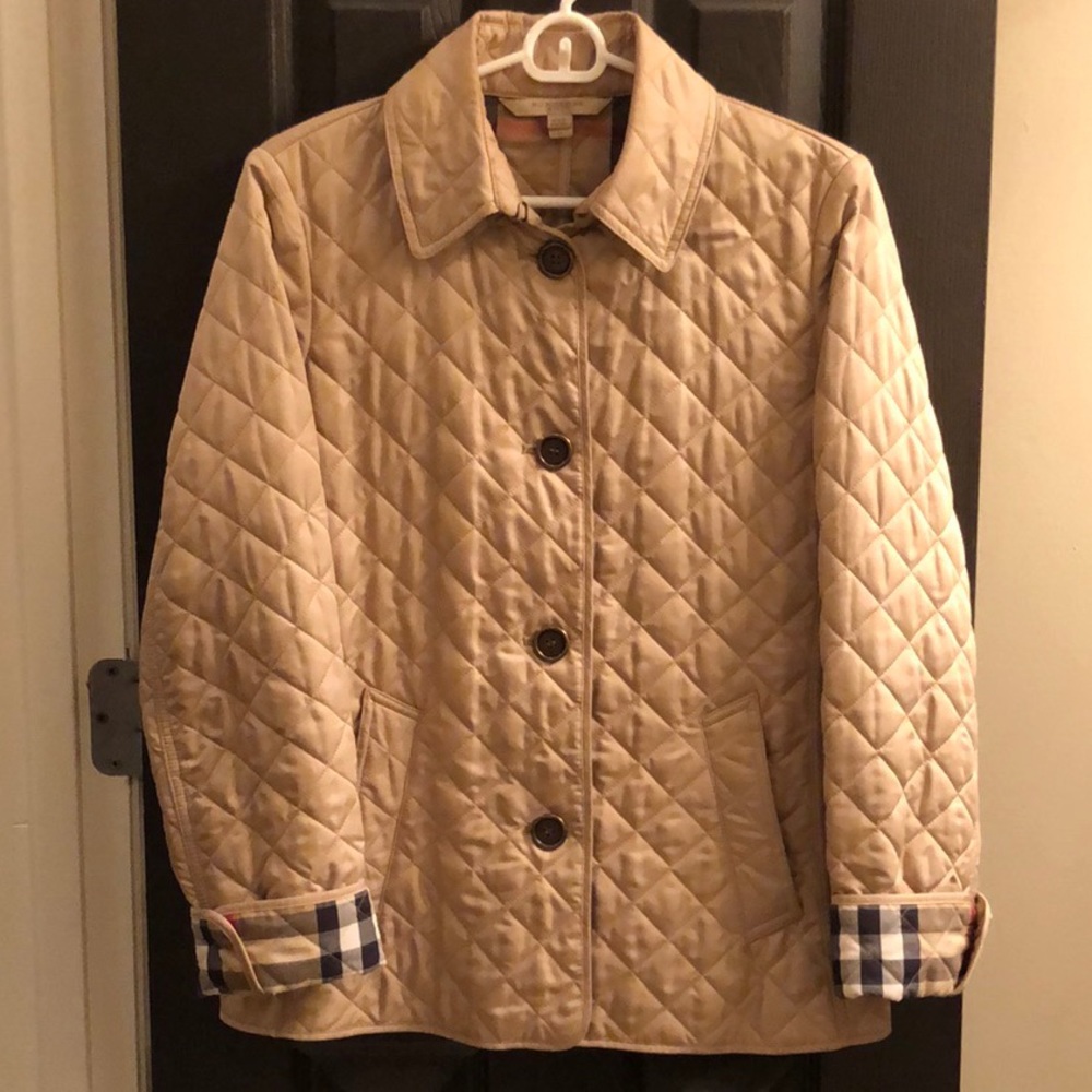 Burberry Brit Quilted Jacket in Beige - Size M